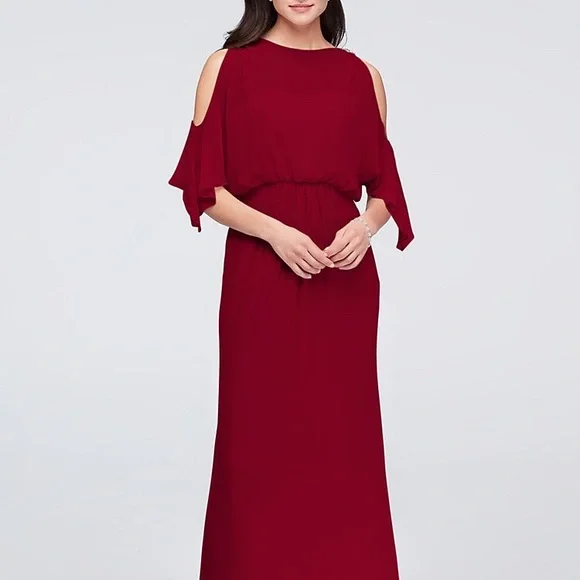 David's Bridal | Dresses | Davids Bridal Prom Bridesmaid Dress Wine Or Sangria  Color | Poshmark